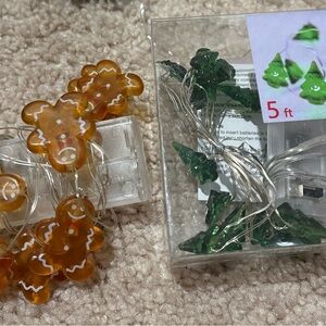 Gingerbread & Christmas Tree String Lights